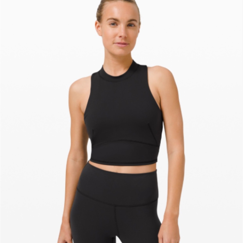 Lululemon EVERLUX™ AND MESH CROPPED TANK TOP size 4 (lululemon sizing)